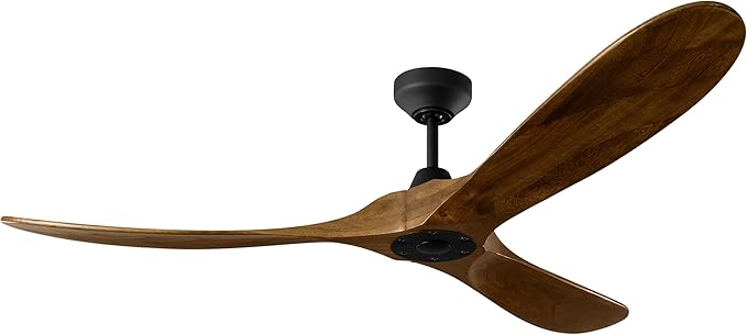 3MAVSM52MBK Smart Maverick Ceiling Fan with Remote Control, Indoor or Outdoor, Compatible with Alexa & Google Voice (Matte Black with Dark Walnut Blades, 52-inch)