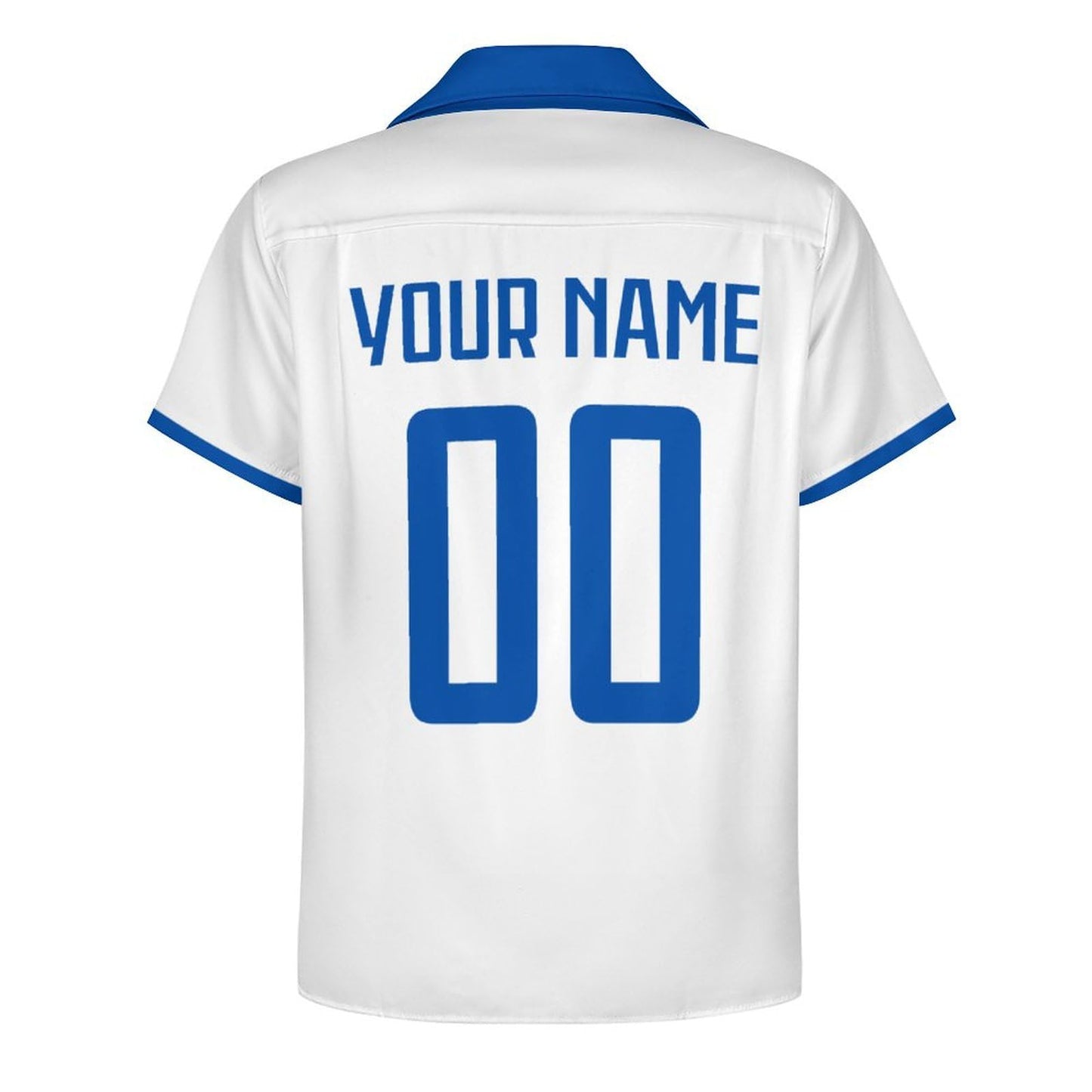 GIF4FOT Custom 2024 Greece Soccer Cuban Neck Shirt Hawaii Short Sleeve Personalized Name Number for Men Sports Gift, Small