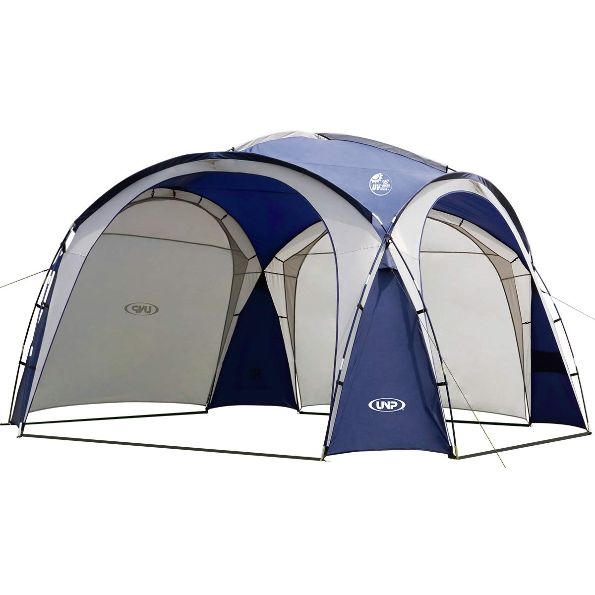 UNICAMPER Large Beach Canopy Tent UPF 50+ 12x12 ft Waterproof & Rainproof Dome Sun Shelter for 8-10 Person with 2 Side Walls, Perfect for Camping, Backyard, Fishing, Parties, Picnics