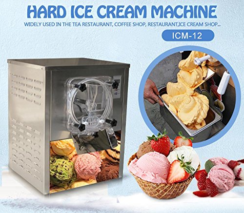 Kolice Commercial Desktop Hard ice Cream Machine, Counter top Hard ice Cream Maker, Gelato Ice Cream Machine, Snack Food Machine for Restaurant, Snack Bar, Ice Cream Shop
