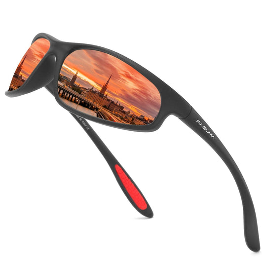 FAGUMA Polarized Sports Sunglasses For Men Cycling Driving Fishing 100% UV Protection