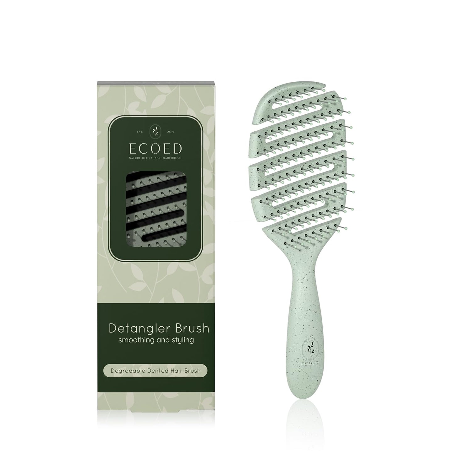 Hair brush, Vented Detangling Brush, Quickly Detangles and Smooths hair for Curly, Thick, and Straight Hair, Hair Brush for Women and Men, Blue, Eco Friendly, Sustainable Material