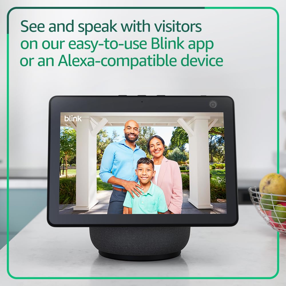 All-new Blink Video Doorbell + Outdoor 4 XR– Wireless smart security cameras, two-year battery life, go up to 400 feet from your home with extended range. Sync Module XR included.
