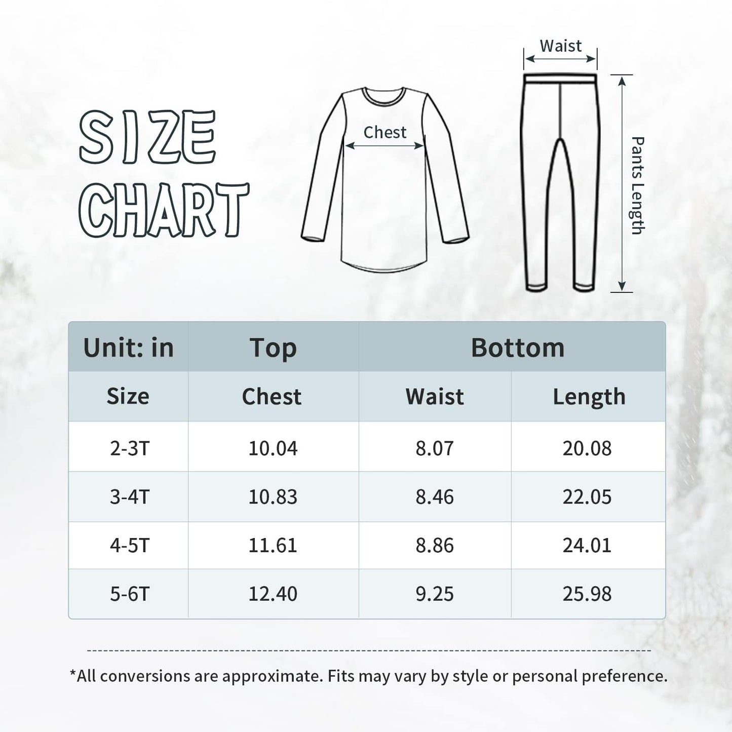American Trends Thermal Underwear Set Kids Long Johns Fleece Lined Underwear Toddler Boys Girls Base Layer Soft Thermal Set for Winter 3T-4T Black