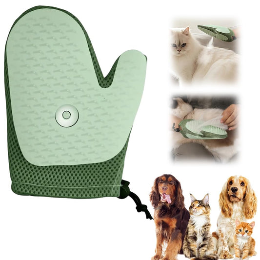 ANYSENT Pet Hair Removal Glove,2025 New All-in-One Grooming Mist Glove for Cats & Dogs,Pet Hair Remover for Bed Sheets Couch Clothes Carpet Car Seat,Pets Spray Gloves Deshedding Tools (Green/1PCS)