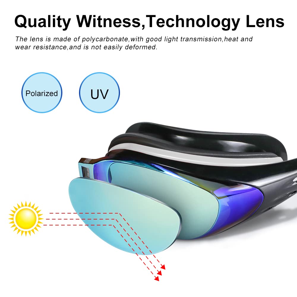 AIKOTOO Swim Goggles, 2 Pack Swimming Goggles Adult Men Women Youth For Indoor And Outdoor Swimming Pool Goggles Anti-Fog Anti-UV No Leaking