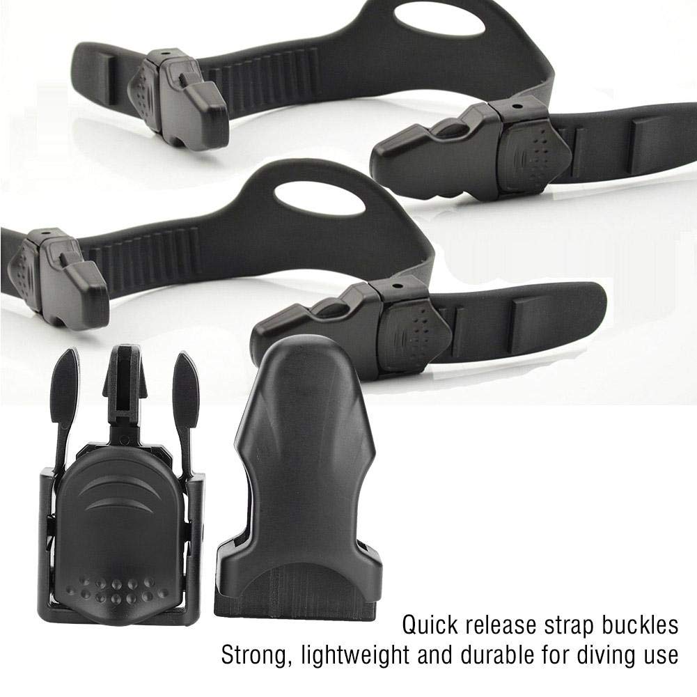 Alomejor Fin Strap Buckles Replacement Adjustable Swimming Fin Flippers Buckles Replacement Spare Accessories for Diving Diving Diver(B)