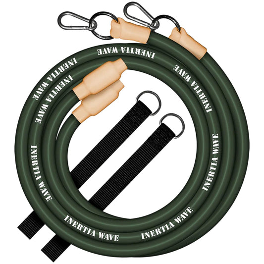 Inertia Wave Dynamic Rubber Battle Ropes Alternative for Home and Gym | Maximize Calorie Burn | Revolutionary Fitness Equipment for Abs and Full Body Workout | Military Green