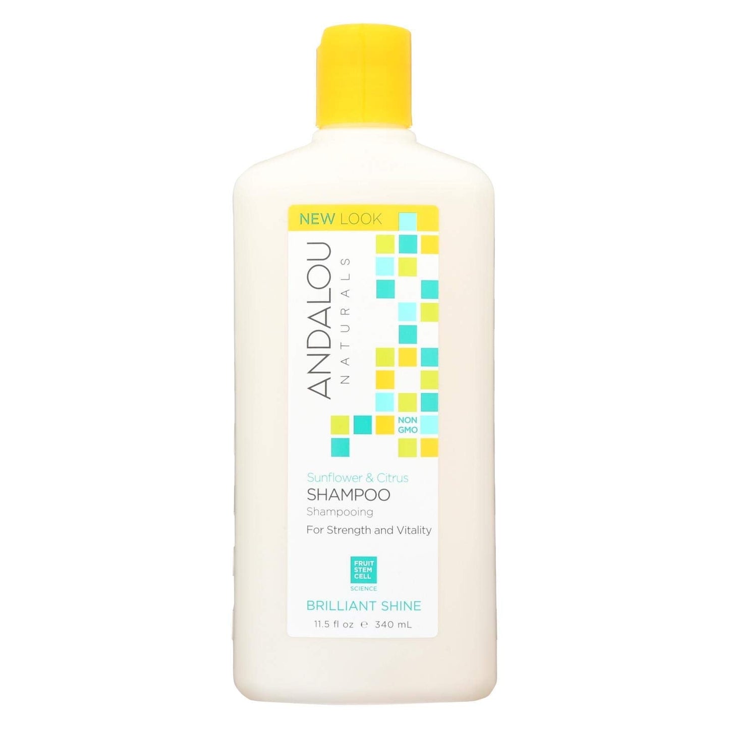 Andalou Naturals Sunflower and Citrus Brilliant Shine Shampoo, 11.5 Ounce