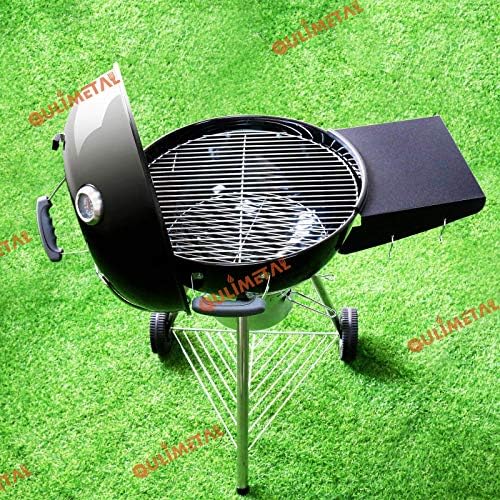 QuliMetal Grill Lid Holder for Weber Charcoal Kettle Grill 22.5 Inch and 18.5 Inch, Kettle Grill Accessories for Weber Kettle, Slide a Side Lid Prop, Charcoal Grill Accessories, Stainless Steel