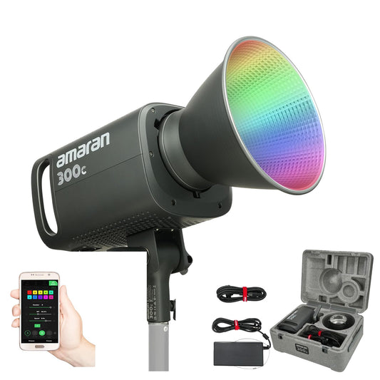 Aputure amaran 300c Point-Source RGB LED Monolight with Bowens Mount Compatibility and Integrated Controls
