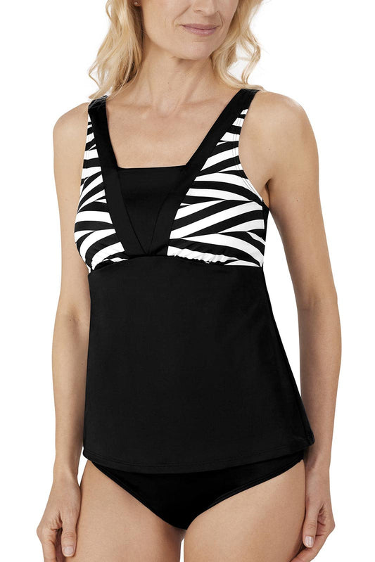 Amoena Women's Standard Faro Tankini Top, Black