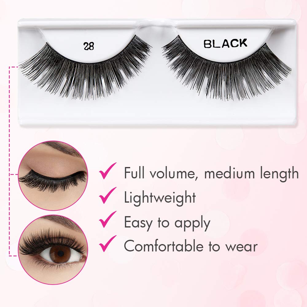 Andrea False Lashes Style 28 - Black 4 pairs