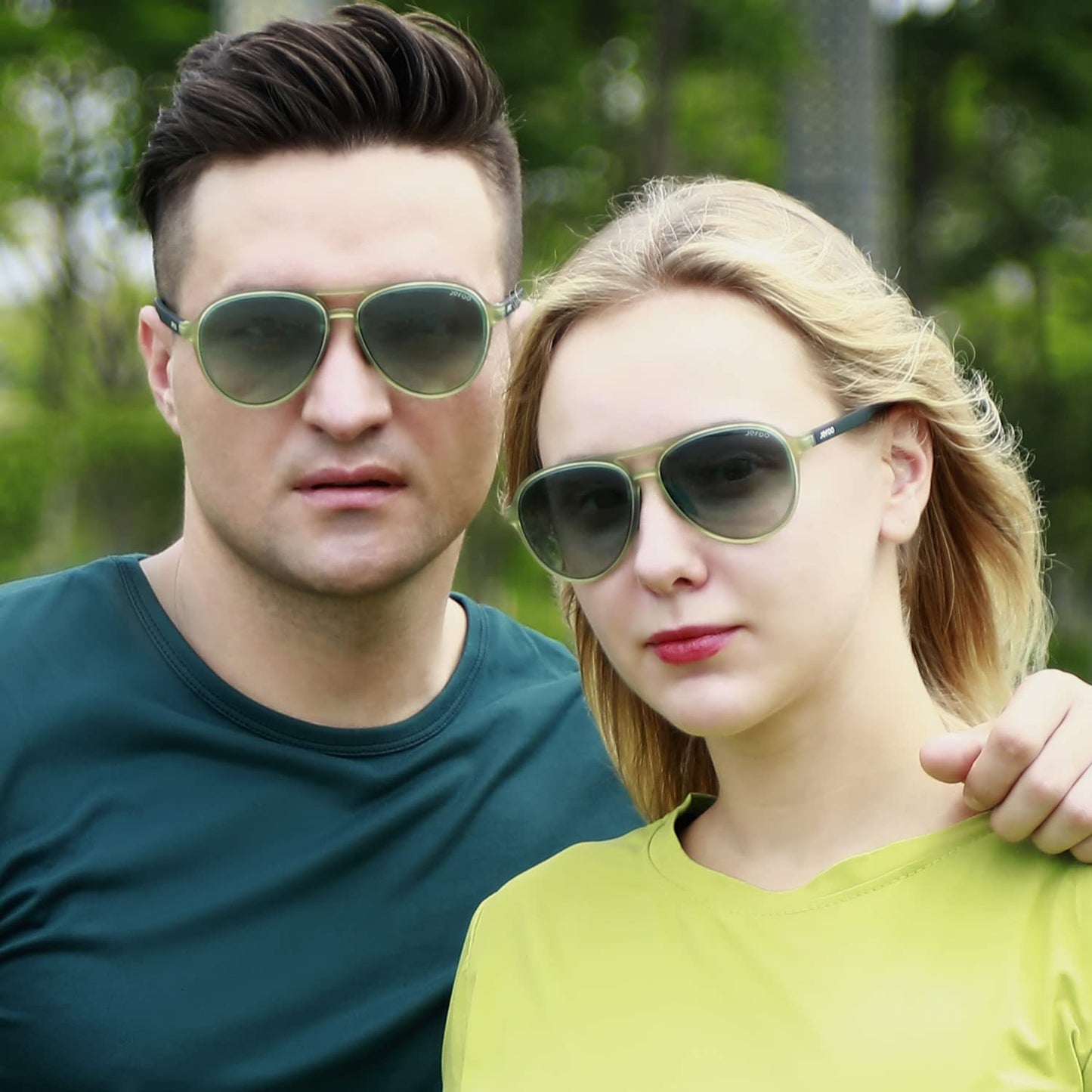 Jefoo Polarized Aviator Sunglasses for Women Men Retro Trendy Sports Sunglasses for Outdoor UV400 Protection