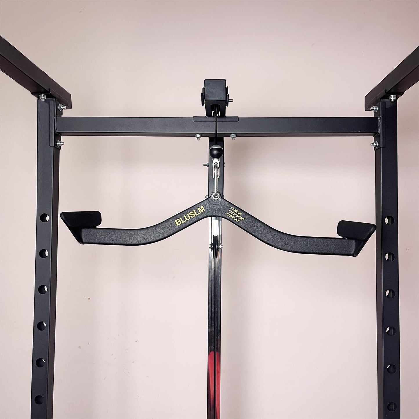 BLUSLM LAT Pull Down Bar for Cable Machine, LAT Pulldown Attachments T Bar V Bar Cable Attachment, Back Tricep Bar Strength Training Handle (BL6PLUS)