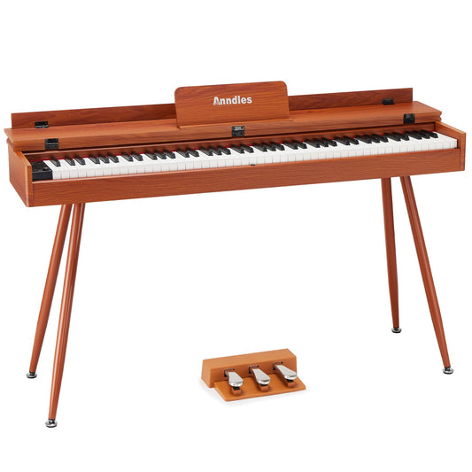 Anndles Keyboard Piano,Digital Piano Weighted For Beginner,Electric Piano 88 Keys,USB MIDI and Headphone Jack,Three Pedal