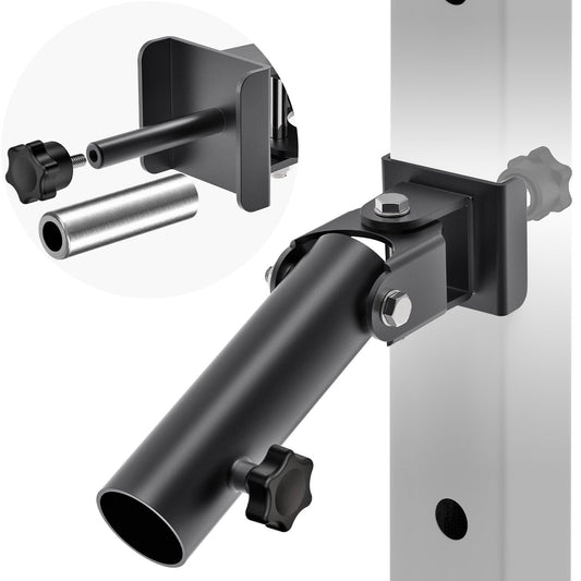 SELEWARE Power Rack Landmine Attachment for 2" Olympic Bars T Bar Row Landmine Attachment for 3" x 3" Power Cage with 5/8" or 1" Hole, 600 lbs Capacity