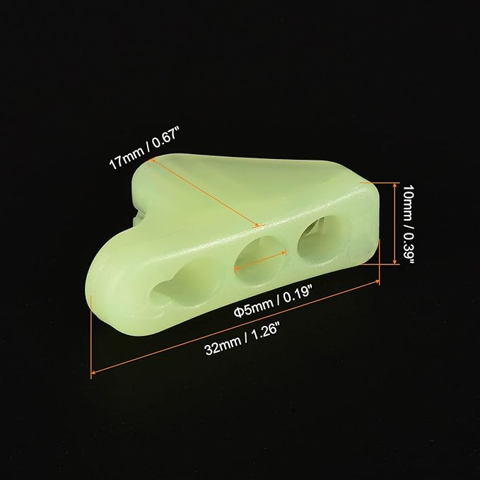 MECCANIXITY Tent Rope Buckle Tensioner, Large Triangle Cord Adjuster for Camping Hiking Backpacking Travel, Fluorescent Green Pack of 20