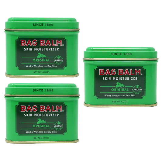 Bag Balm Vermont's Original for Dry Chapped Skin Conditions - Hand & Body (4 Ounce (Pack of 3))