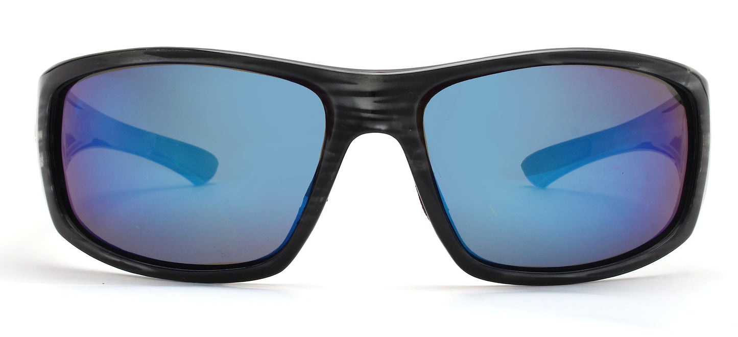 Fishoholic Polarized Fishing Sunglasses (9 Options) - Free Hard Case & Pouch - UV400 Great Fishing Gift for Father Men Women (Blue Mirror)