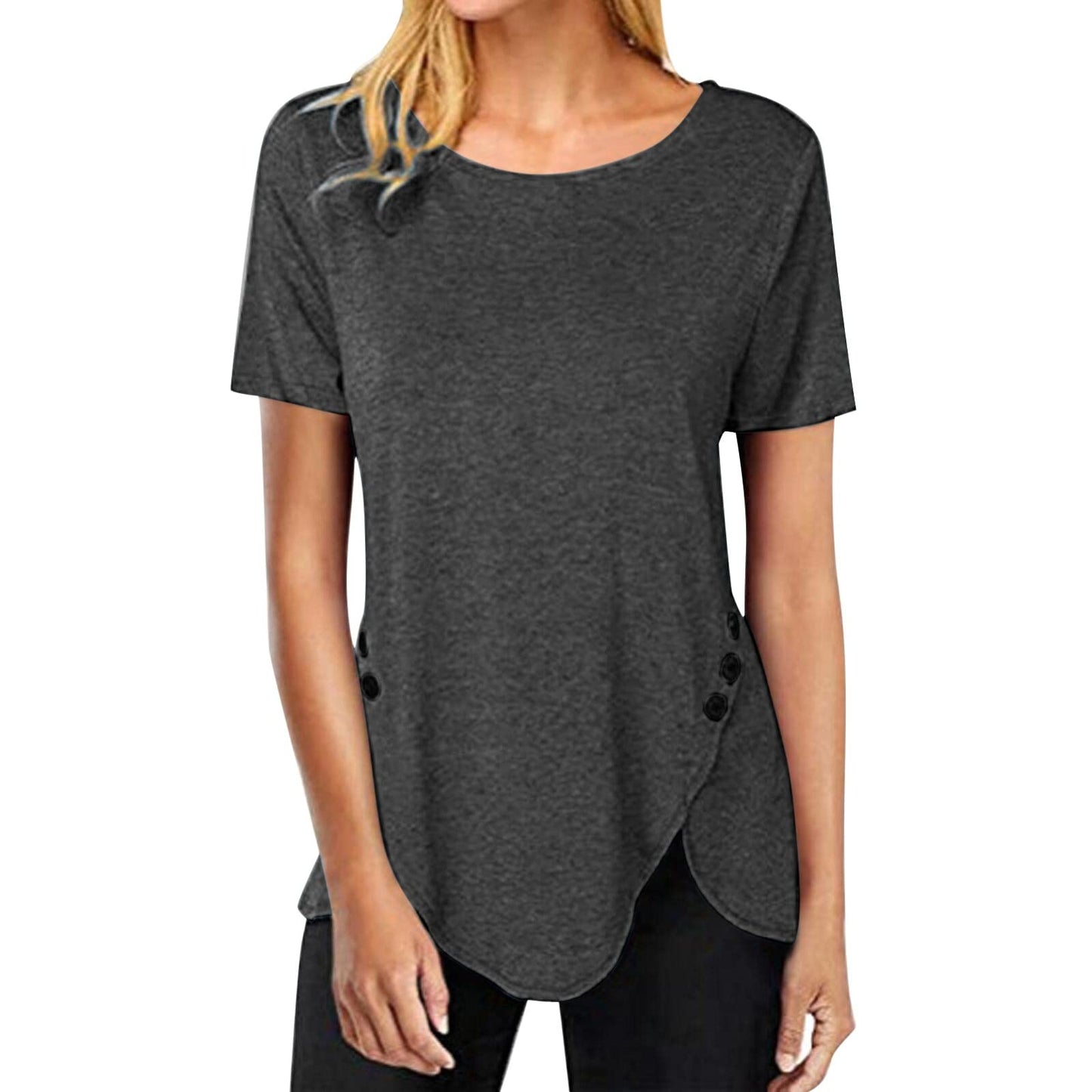 Aniywn Women's Plus Size Sweatshirt Tops Ladies Baggy Long Sleeve Thin Solid/Printing Pullover Blouse T Shirts