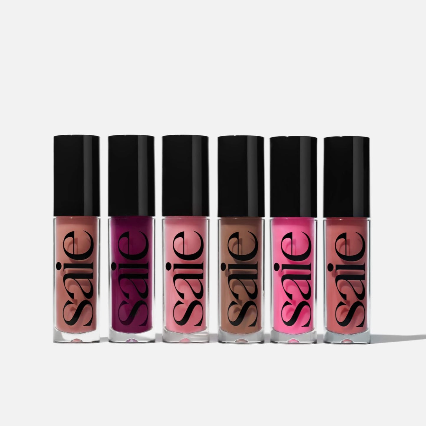 Saie Glossybounce High-Shine Hydrating Lip Gloss Oil - Sheer Tinted Lip Oil with Hyaluronic Acid + Jojoba Oil for Long-Lasting Moisture - Kiss (.17 oz)