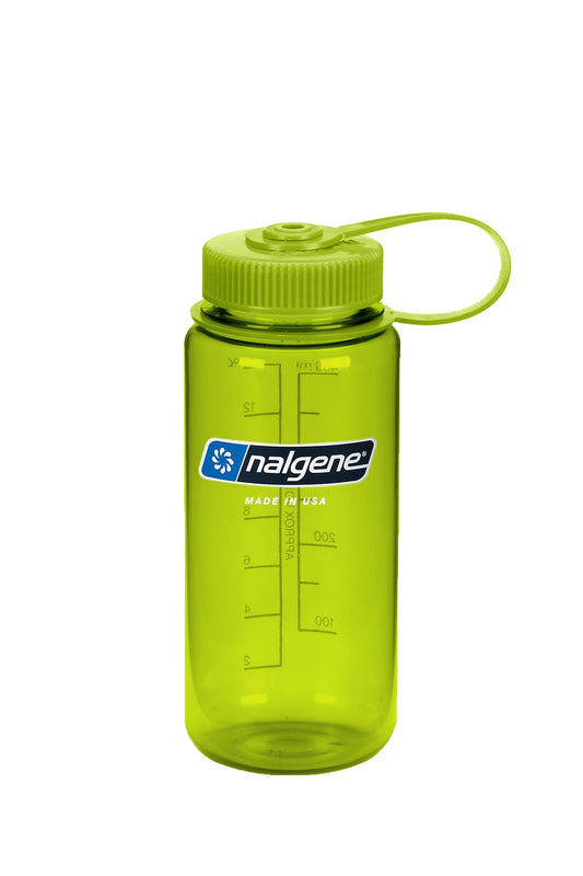 Nalgene Sustain Tritan BPA-Free Water Bottle Made with Material Derived From 50% Plastic Waste, 16 OZ, Wide Mouth, Spring Green