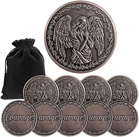 10 Pcs Guardian Angel Pocket Token Coins Christian Gift