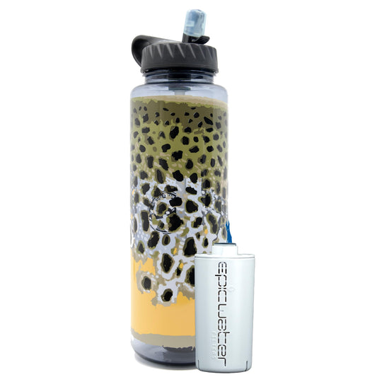 Epic Water Filters Nalgene OG | USA Made Bottle and Filter | Travel Water Bottle | Removes 99.99% Tap Water Impurities (48 Ounce, Rep Your Water)