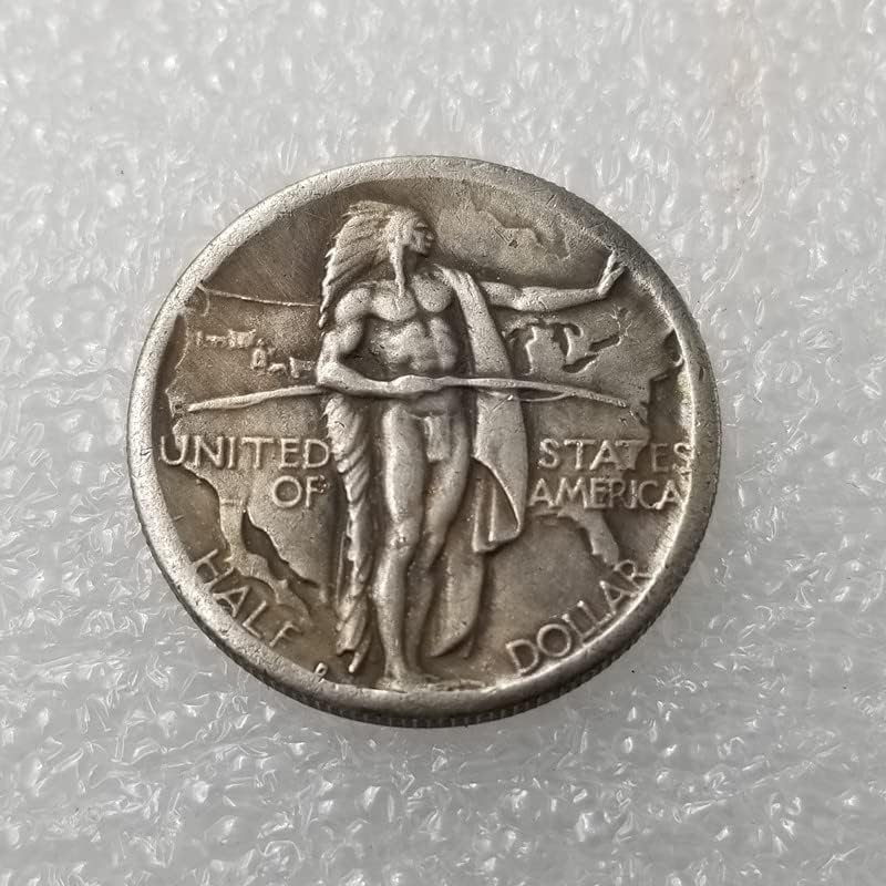 Antique Coins Collection, 1934 American Oregon Trail Memorial Half Dollar Old Coins, U.S. Ancient Coin for Collectors, Vintage Lucky Coin(1934 Indian)