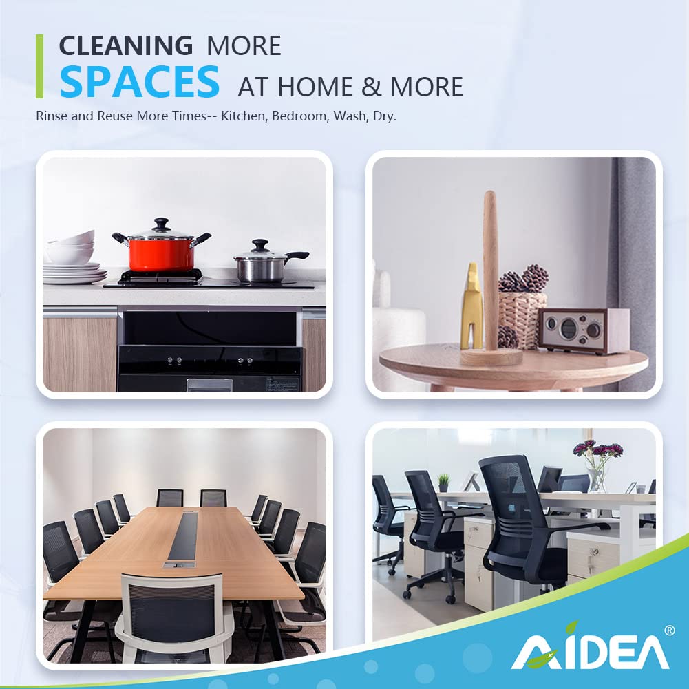 AIDEA Cleaning Wipes, Multi-Purpose Towel and Reusable Cleaning Cloths 80Ct(1 Pack), Domestic Wipes for Kitchen and Office (12''x24'')