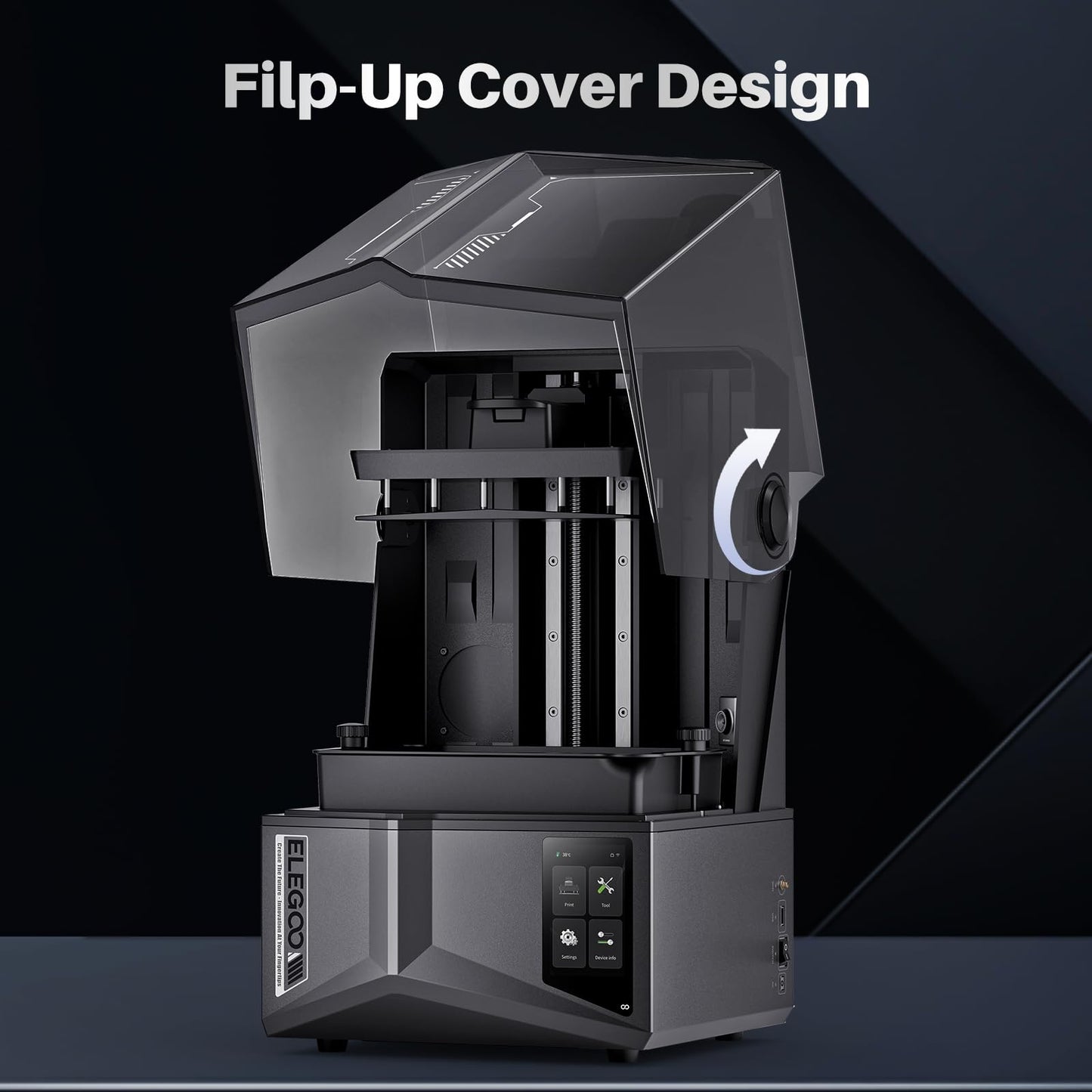 ELEGOO Saturn 4 Ultra 12K MSLA Resin 3D Printer, Smart Mechanical Sensor, Fast Printing Up to 150mm/h, AI Camera, WiFi Cluster Printing, Automatic Leveling, Large Printing Size 218.88*122.88*220mm³
