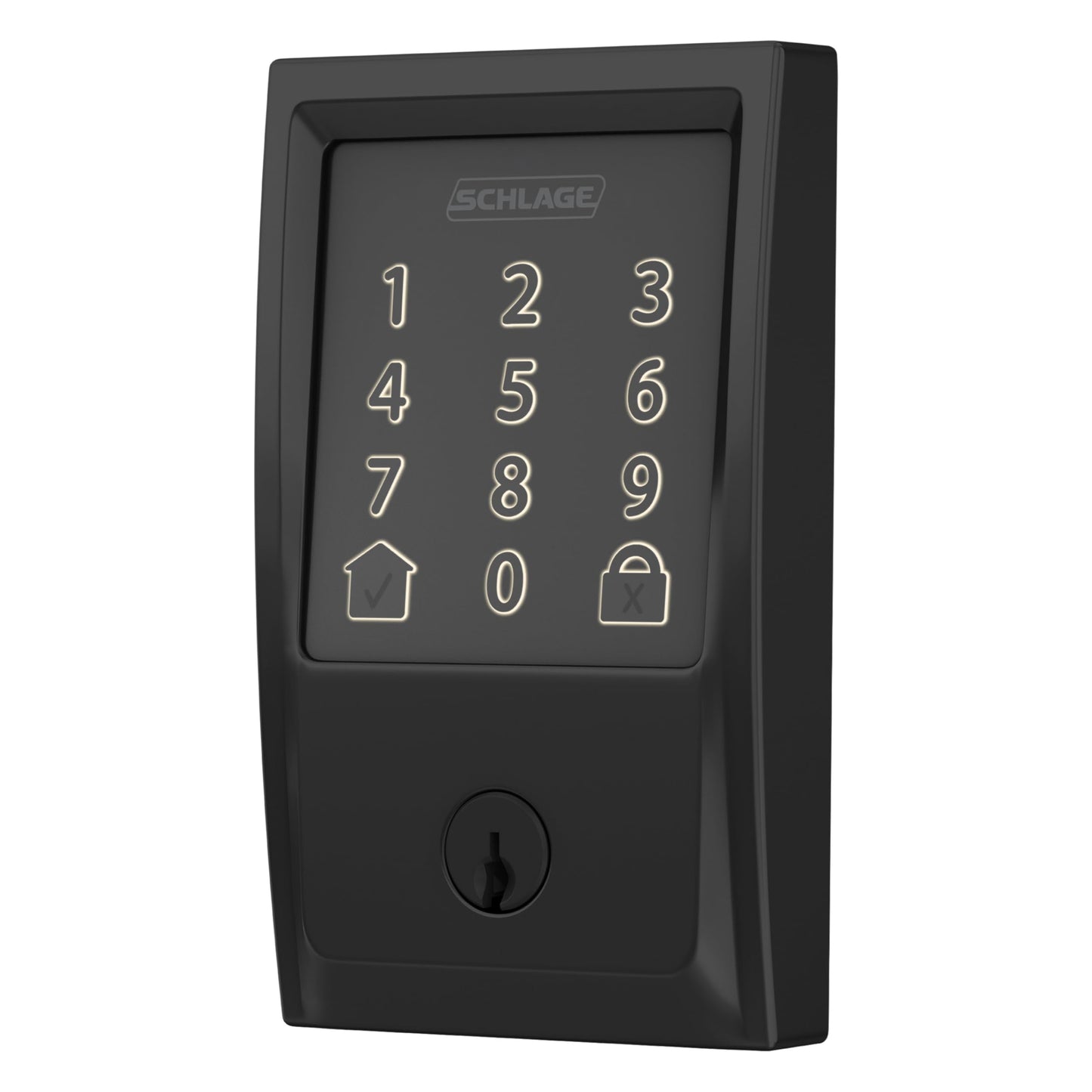 Schlage Encode Smart WiFi Deadbolt Lock for Front Door - Keyless Entry with App or Touchscreen - Works with Alexa, Hey Google, & Airbnb - Create Codes for Guests - Matte Black