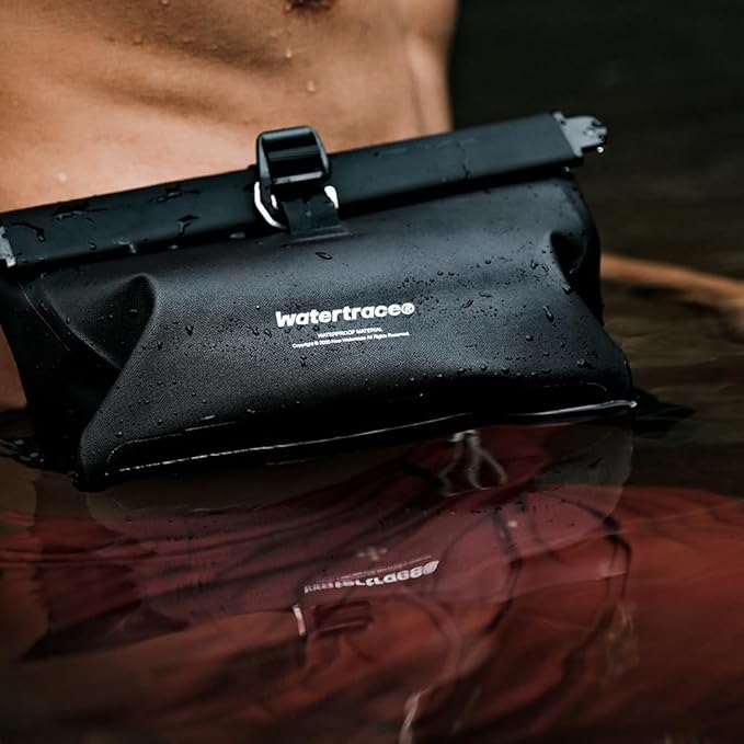 Waterproof Snorkeling Bag Waterproof Fanny Pack Waist Bag Canoe Kayaking Rafting Surfing Swimming Boating Paddle Board IPX8 (Black)