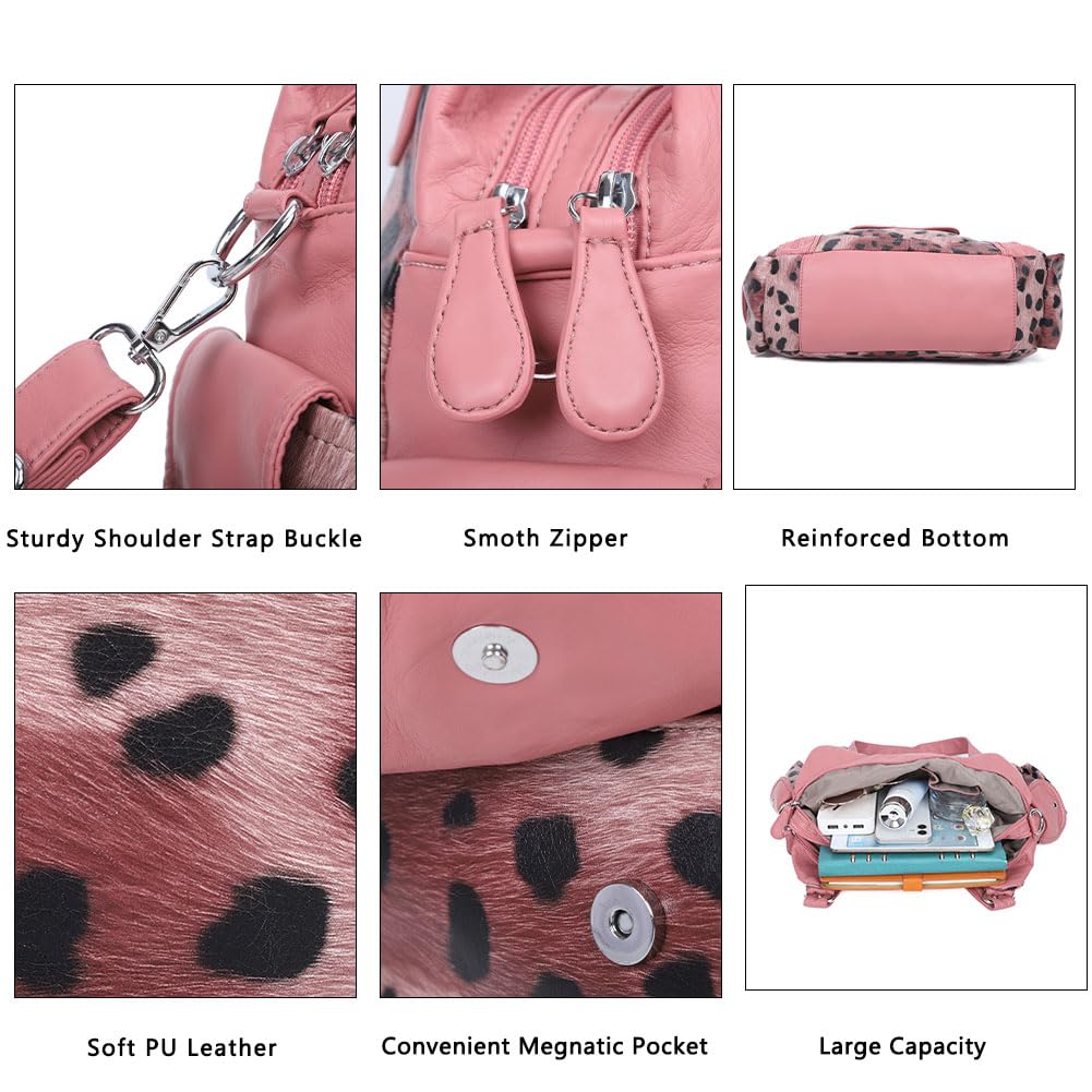 Angel Kiss Purses for Women, Large Shoulder Bag Hobo Tote Purse Mutipocket Faux Leather Satchel Hobo Purse