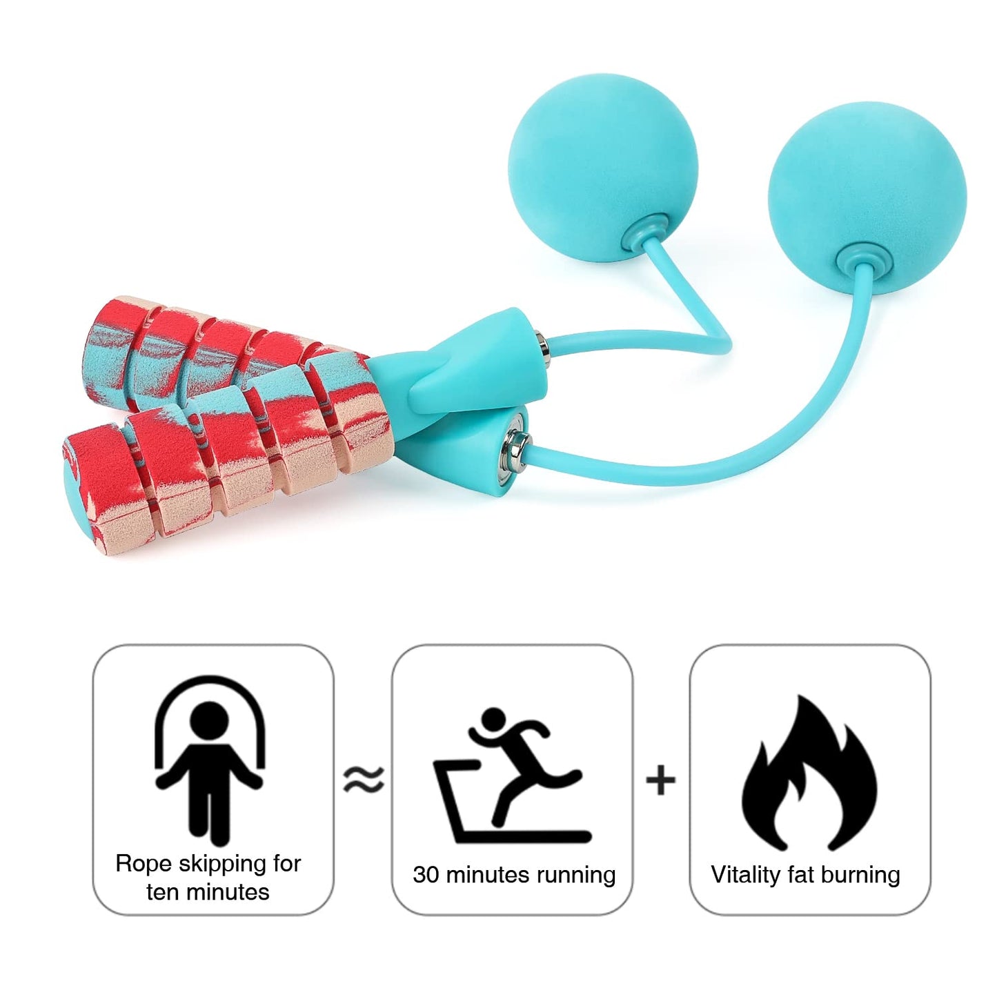 APLUGTEK, Weighted Cordless jump rope for Fitness, Tangle-Free Rapid Speed Workout for Men, Women, Children