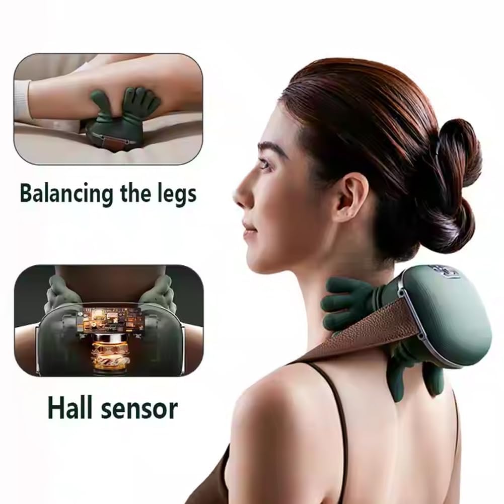 Siaasoo Massage Master for Shoulder, Siaasoo Neck Shoulder Massager, Simulated Human Hand Cervical Trapezius Neck Massager Pillow, with Heat, for Shoulder, Leg, Body Muscle Relief