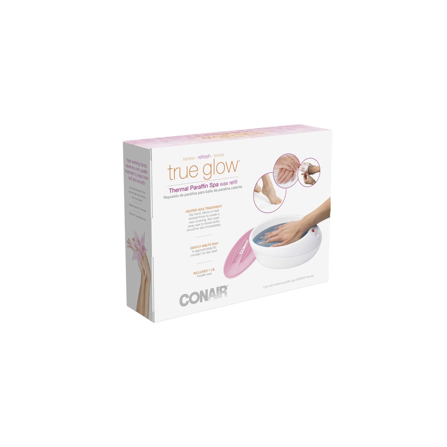 True Glow by Conair 1lb. Paraffin Wax Refill - Paraffin Wax for Hand and Feet - For Use with Paraffin Wax Machine