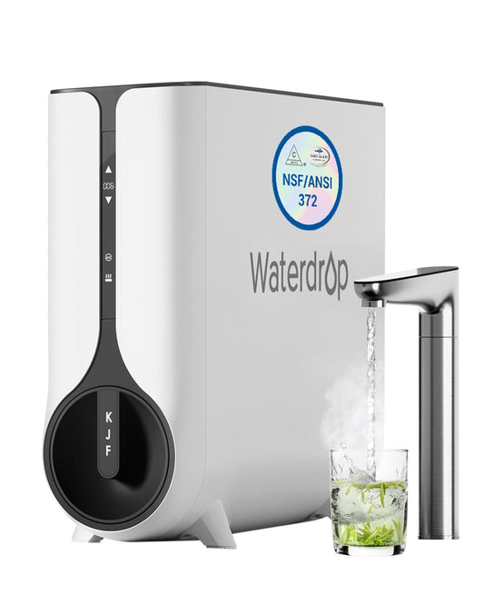 Waterdrop Reverse Osmosis System, Instant Hot Water Dispenser, 600 GPD, Reduce PFAS, Tankless, 2:1 Pure to Drain, Under Sink, TDS Reduction, Smart LED Faucet, Hot and Cold Water Dispenser Faucet