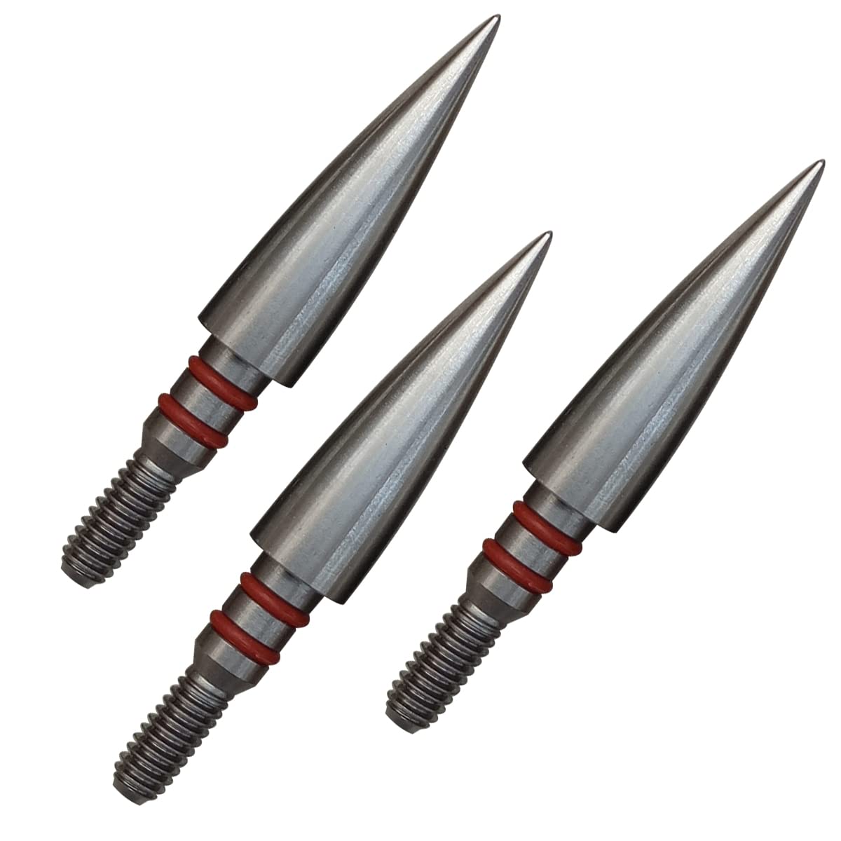 Aklisdlha Field Points arrowheads 100/125/150/200/300 Grains Archery Field Points,Stainless Steel Screw in Archery Field Tips and Broadheads (1 Dozen 12 PCS) (5/16″-125 Grains)