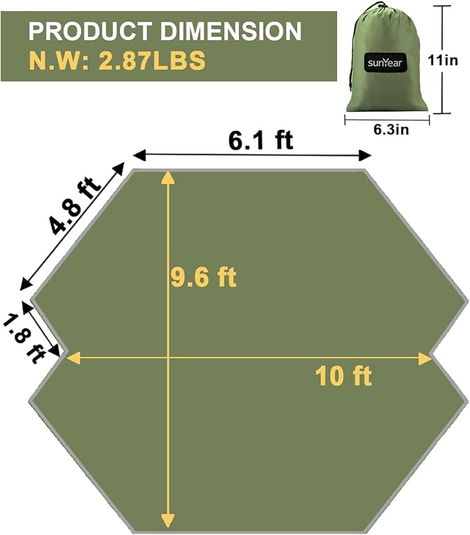 Hammock Tent Rain Fly-Camping Hammock Outdoor Tarp-Small Door Design-Keep Side Wind Rain-Best for Backpacking Hiking Camping Survival