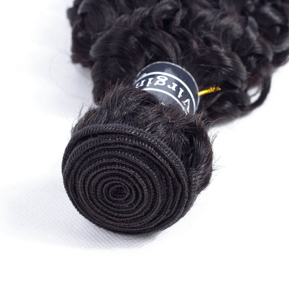Amella Hair Brazilian Kinky Curly Hair 1 Bundle 8A Brazilian Curly Hair 100% Unprocessed Brazilian Kinky Curly Virgin Hair Extensions 90-95g/pc Natural Black Color (12 inch)