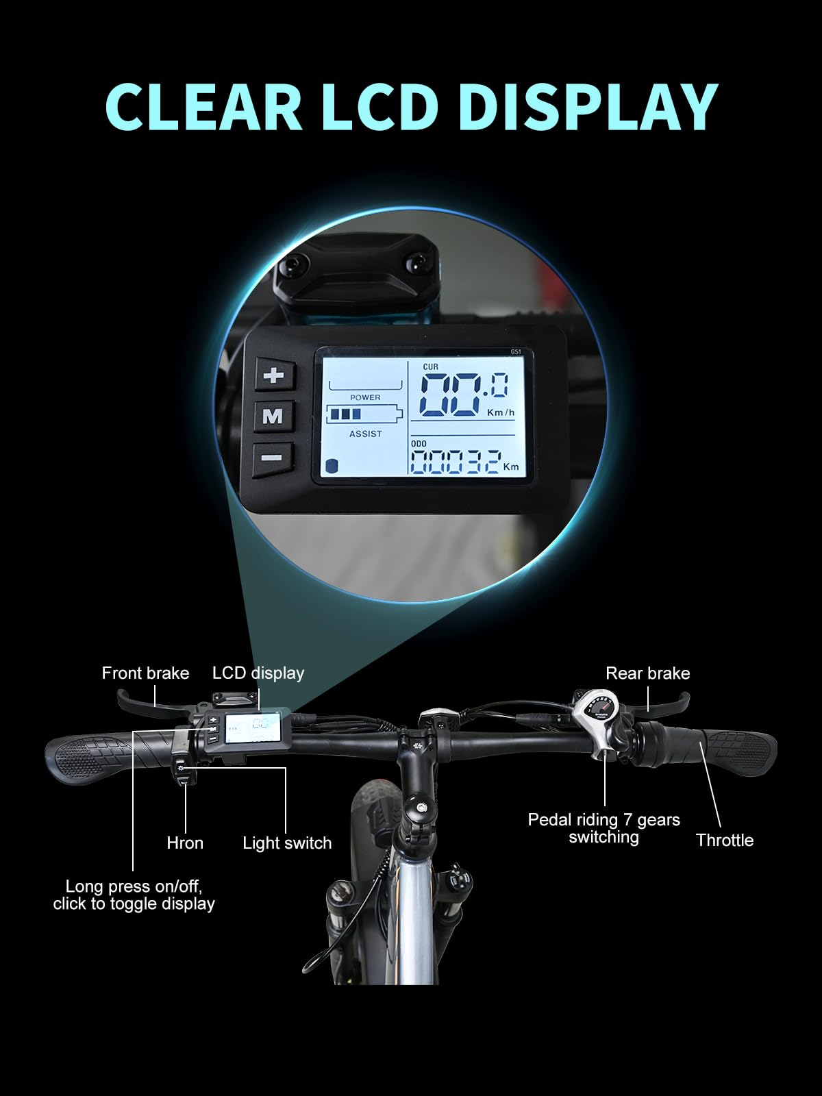Electric Bike for Adults 1000W 48V 20Ah Removable Battery, Fat Tire Electric Bike 26"×4.0, Electric Mountain Bike 31MPH Top Speed, Adult Electric Bicycle for Commute & Trail, UL-Certified E-Bike
