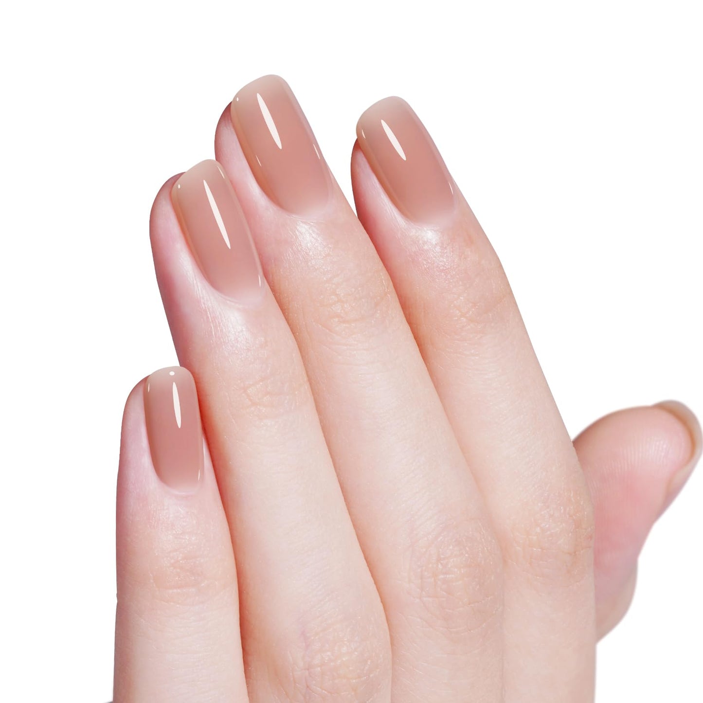 AILLSA Nude Gel Polish Light Mocha Neutral Gel Nail Polish Skin Tone Dark Color Translucent Gel Polish Long Lasting Natural Jelly Nails Soak Off U V Gel for Nail Art at Home Valentine Gift 0.51 Fl Oz
