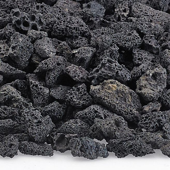 American Fireglass Small Lava Rock, 1/8" - 1/2" | Use in Fireplace, Fire Pit or Bowl | Outdoor & Indoor Volcanic Rock for Natural Gas or Propane Fires | Decorative Landscaping | 10 lb Bag