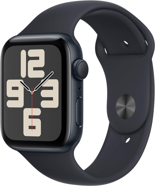 Apple Watch SE (2nd Gen) (GPS, 44mm) - Midnight Aluminum Case with Midnight Sport Band, M/L (Renewed)