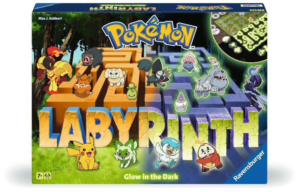 Ravensburger Pokémon Labyrinth Board Game – A Strategic Maze Adventure for Family Nights & Pokémon Parties – Includes Pikachu, Bulbasaur, and More – Great Birthday Gift for Kids Ages 7 and Up