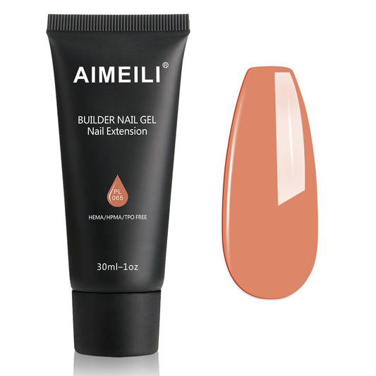 AIMEILI Poly Nail Extension Gel Builder Nail Gel Hema Free Poly Nail Enhancement Nail Art Design DIY Salon Nail At Home Gift for Women Nail Gel - 065