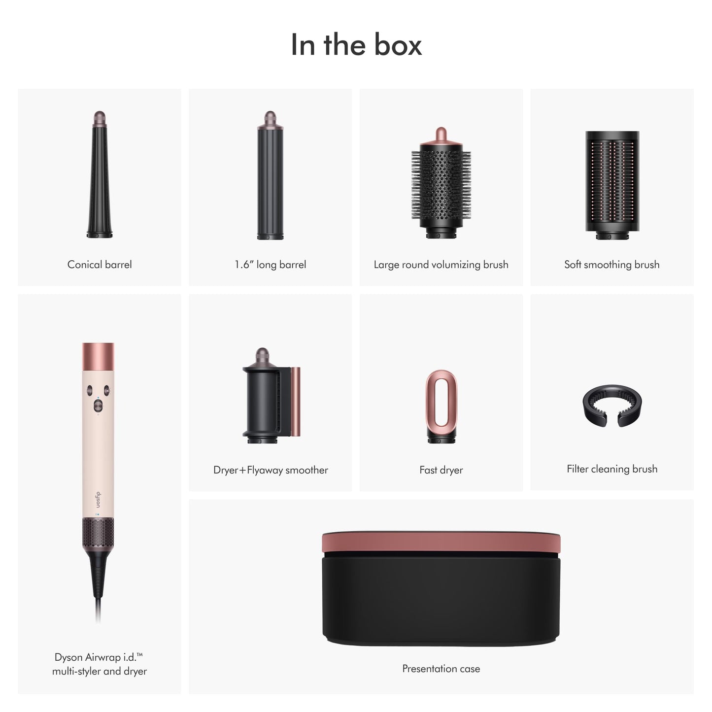 Dyson Airwrap i.d.™ Multi-Styler and Dryer Straight+Wavy in Ceramic Pink and Rose Gold