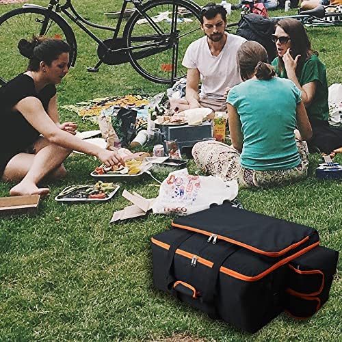 WOMACO 22 inch Griddle Carry Bag for Blackstone 22 Griddle with Hood Lid, Heavy Duty Portable Tabletop Griddle Carrying Bag for Travel, Weather Resistant BBQ Grill Carry Case with Shoulder Strap